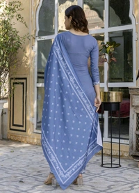 Trendz Tycoon Printed Kurta, Salwar & Dupatta Set - M