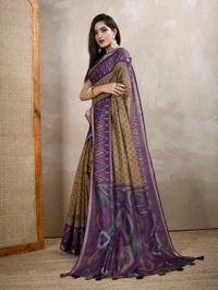 PAMPER YOURSELF Floral Silk Blend Saree