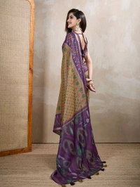 PAMPER YOURSELF Floral Silk Blend Saree