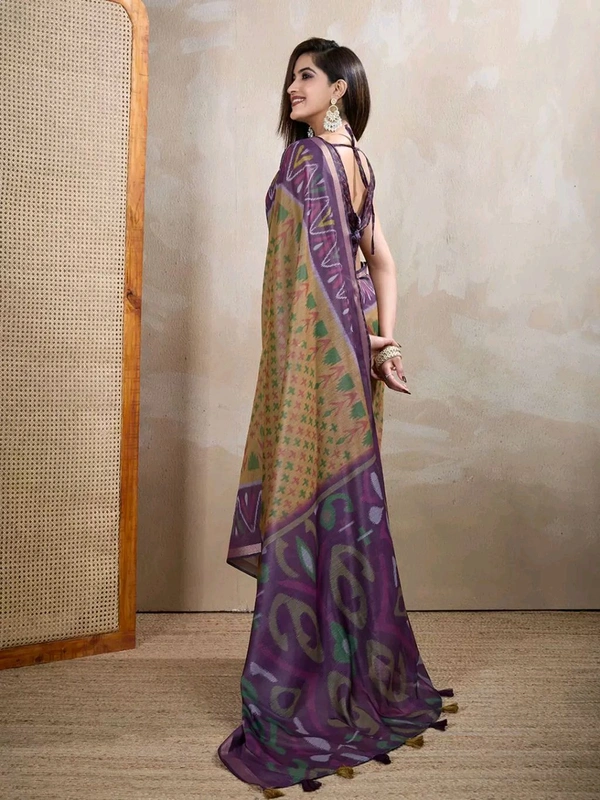 PAMPER YOURSELF Floral Silk Blend Saree