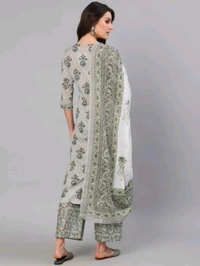 HOLY STAR WORLD Printed Kurta, Trouser/Pant & Dupatta Set - L