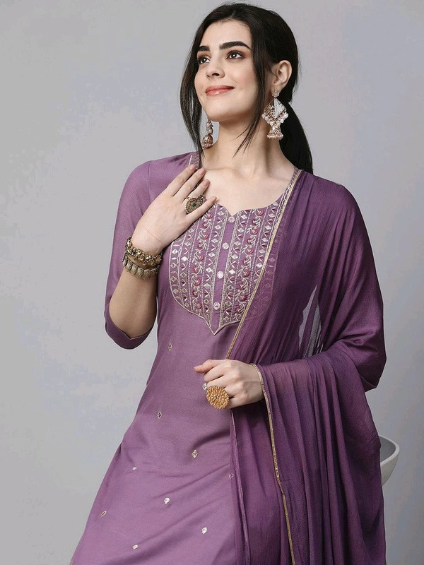 Zinariya Fab Self Design Kurta, Salwar & Dupatta Set - XXL