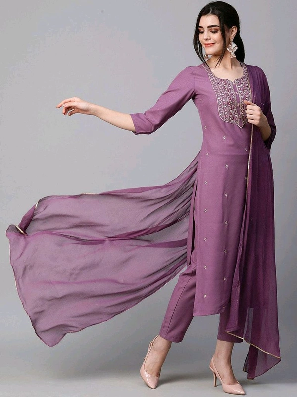 Zinariya Fab Self Design Kurta, Salwar & Dupatta Set - XXL