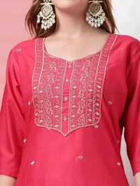 Kfashionbfc
Women Cotton Blend Kurta Pant Dupatta Set - M