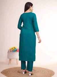Women Jacquard Kurta Pant Set - 3XL