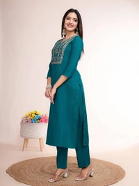 Women Jacquard Kurta Pant Set - 3XL