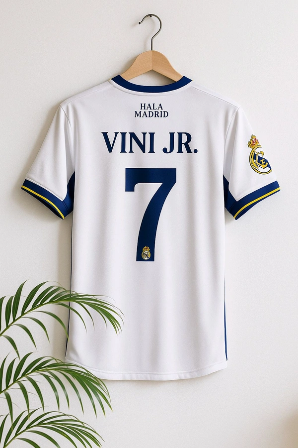 Vini Jr. Real Madrid Jersey 2023 | Home Football T-Shirt | Fan Edition - L
