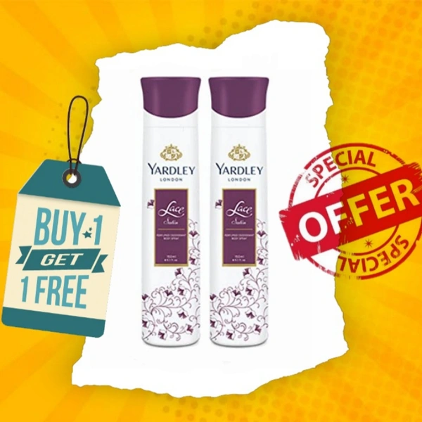 Yardley Lace Satin Buy 1 Get 1 Free - 150ml