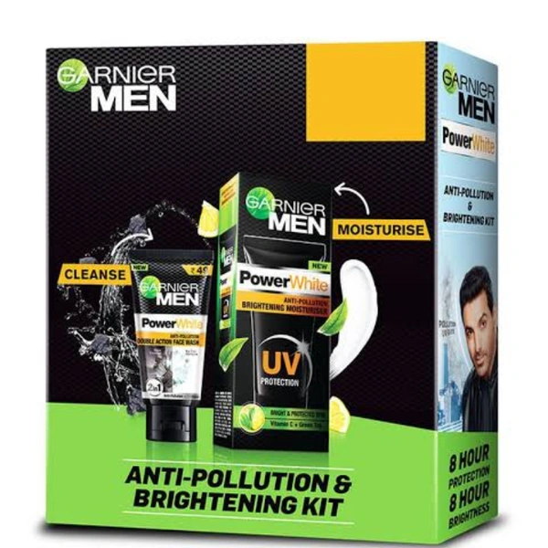 Garnier Men Power White Anti Pollution & Brightening Kit - 40g + 25g