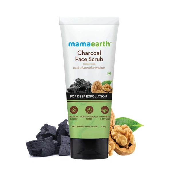 MamaEarth Charcoal Face Scrub - 100g