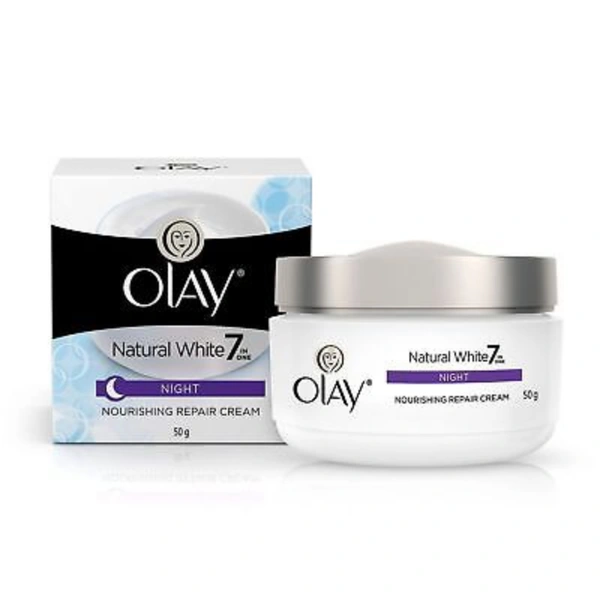 Olay Natural White 7 In 1 Night Nourishing Repair Cream - 50g