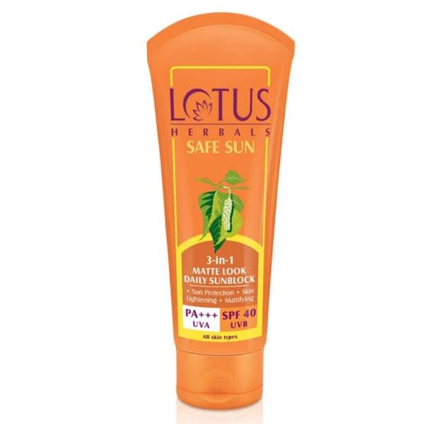 Lotus Safe Sun 3 In 1 Matte Look Daily Sunblock - 50g