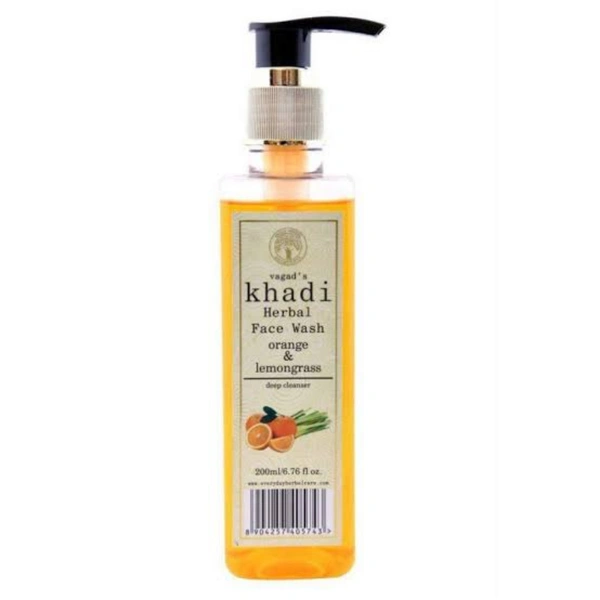 Khadi Orange And Lemongrass Face Wash - 200ml