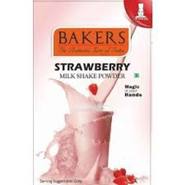 Bakers Strawberry Milkshake Mix Powder - 100g