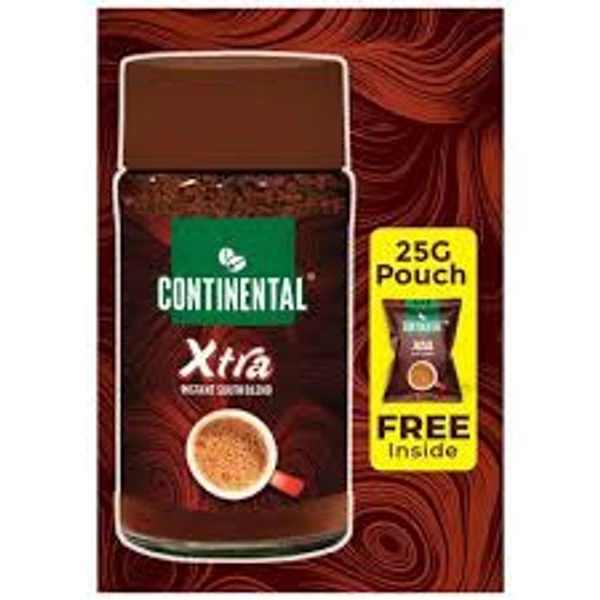 Continental Xtra Instant South Blend Coffee Powder + 25g Pouch Free - 75g