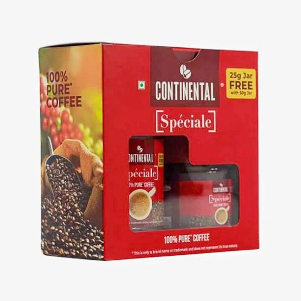 Continental Speciale 100% Pure Coffee Powder + 25g Jar Free - 75g