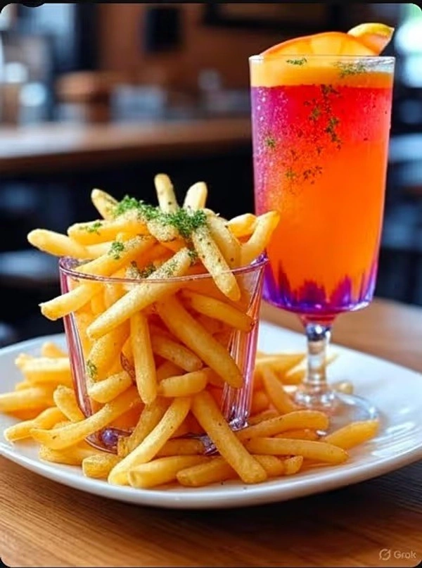 Mocktail + Fries - Any Mocktail