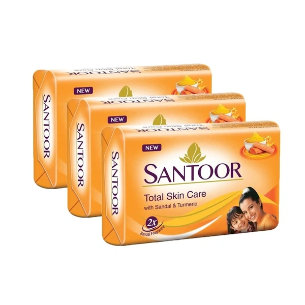 Santoor Soap - Pack Of 3, Pack