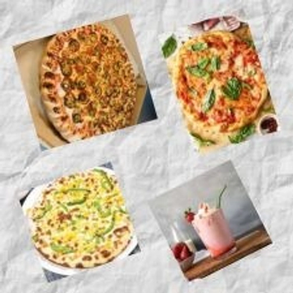 Magic Box Small - Small Sweet Corn Pizza , Small Margarita Pizza , Small Double Toping Pizza , Stawberry Shake