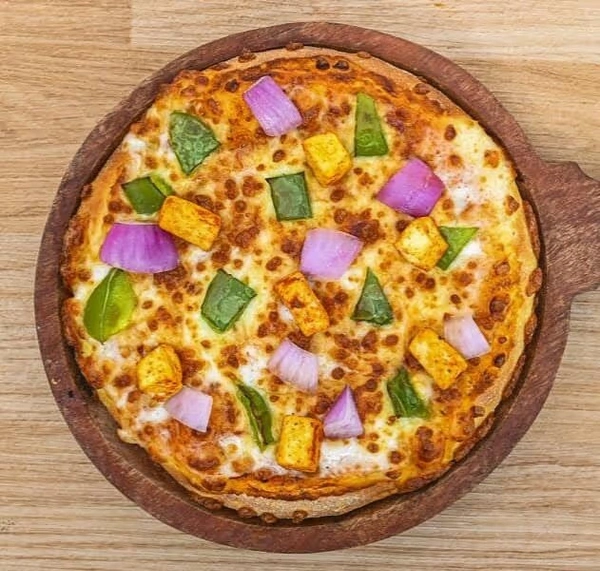 Paneer Tikka Masala Pizza - Large, Extra Cheese Topping 60