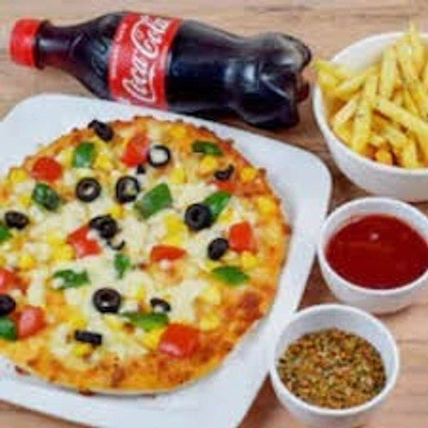 Fries+ Coke+ Veg Pizza