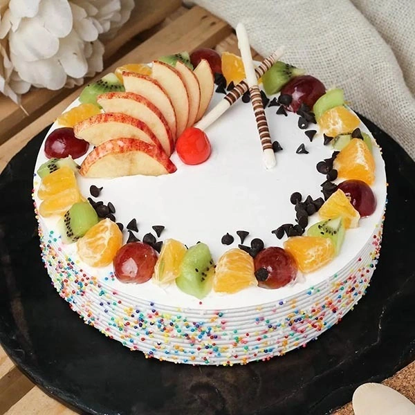 FreshFruit Cake - 1.5 Pound, Making Time 2 Hours, Order Time-11Am To 6Pm