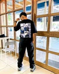 Gamaliel Oversized Gojo T-shirts  - Black, XXL-46