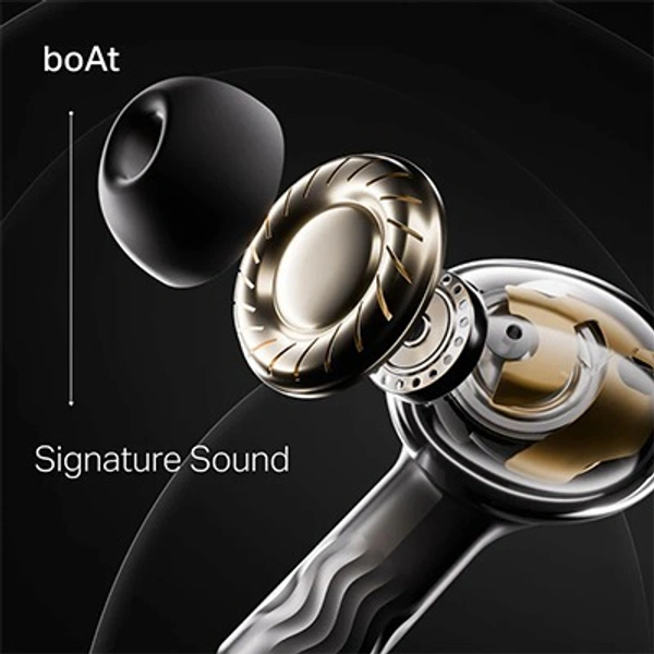 boAt Nirvana Crystl Wireless Earbuds - Quantum black - Black, New