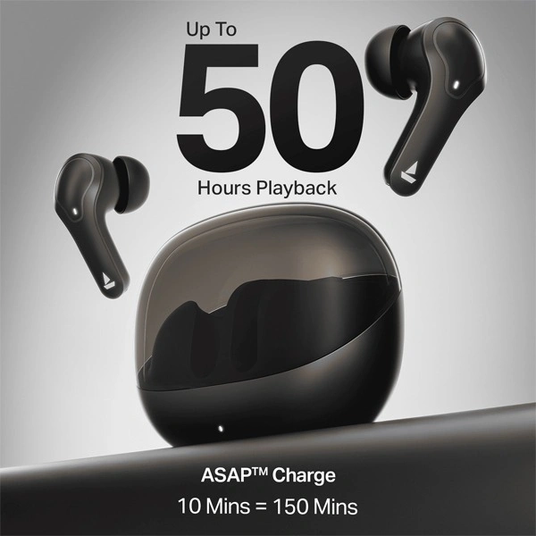 boAt Airdopes Plus 311 Wireless Earbuds - Black, New