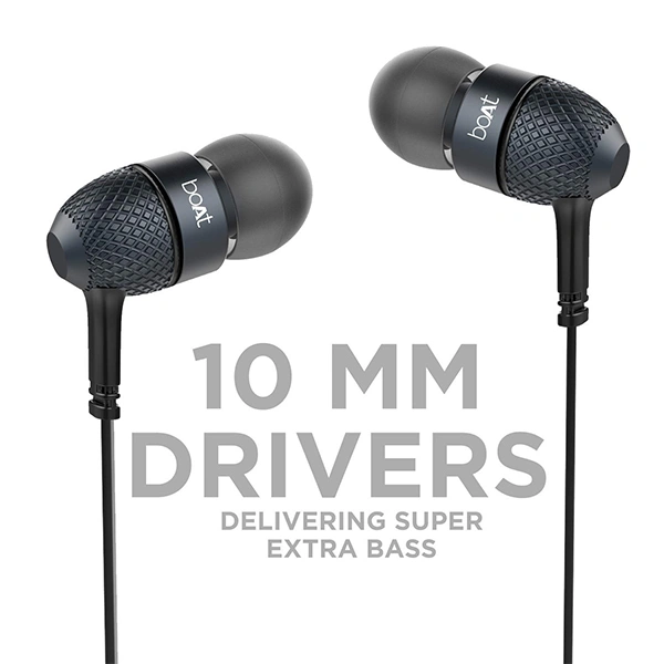 boAt Bass Heads 220 Wired in Ear Earphones - Frosty White - Frosty White