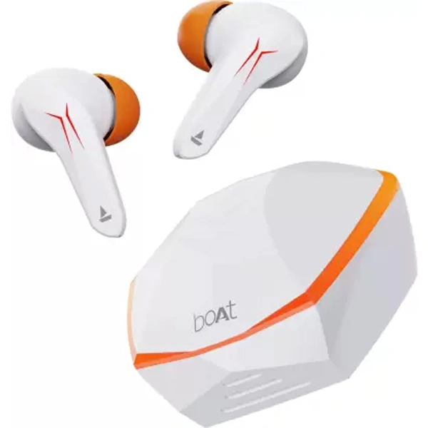 boAt Immortal 121 TWS Wireless Gaming In Ear Earbuds - White, New