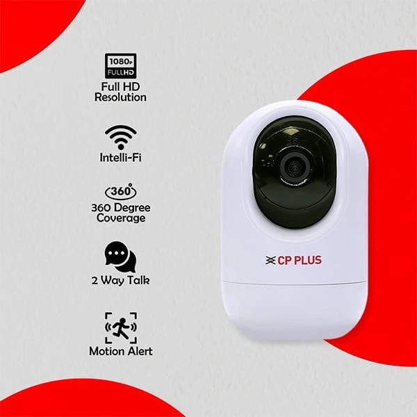 CP PLUS CP Plus E24A 2MP Wi-Fi CCTV Security Camera with 360 Degree - White, New