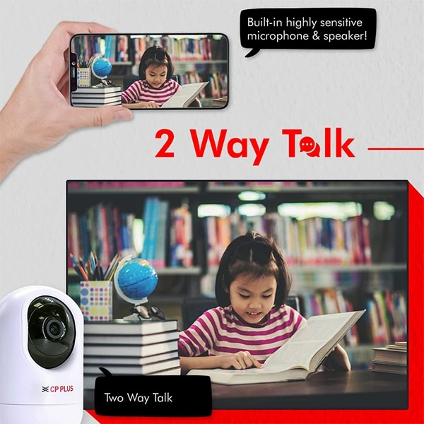 CP PLUS CP Plus E24A 2MP Wi-Fi CCTV Security Camera with 360 Degree - White, New