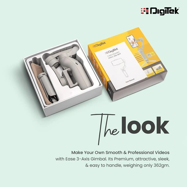 Digitek DSG-007F AI 3 Axis Smartphone Gimbal - New