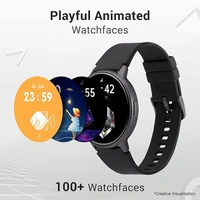 Fastrack Reflex Play+ 1.3 AMOLED Display Smartwatch-Black - Black, New