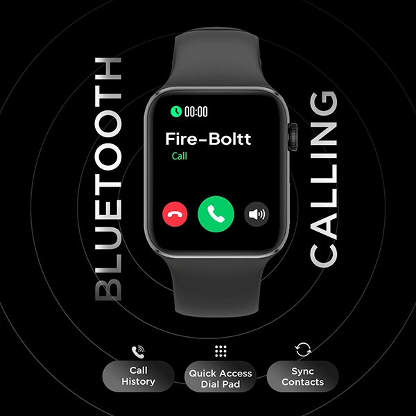 Fire-Boltt Visionary 1.78" AMOLED Smartwatch - Steel Black - Steel Black, New