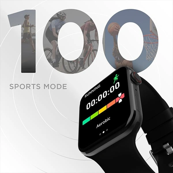 Fire-Boltt Visionary 1.78" AMOLED Smartwatch - Steel Black - Steel Black, New