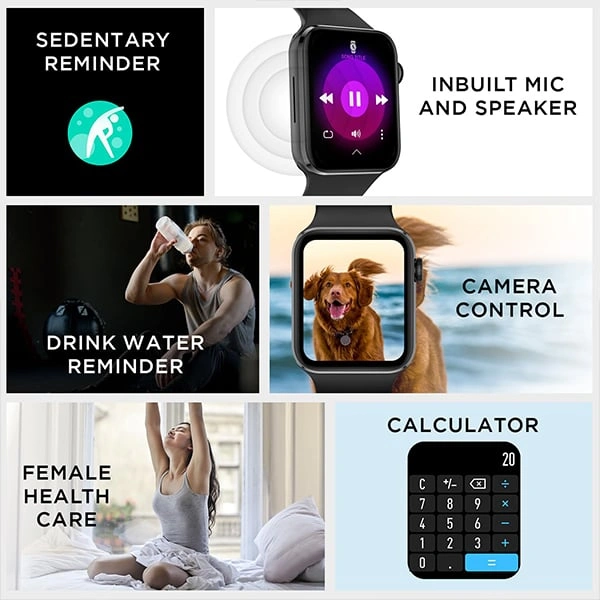 Fire-Boltt Visionary 1.78" AMOLED Smartwatch - Steel Black - Steel Black, New