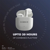 Hammer KO Pro Truly Wireless Earbuds with Smart Touch Controls - Black, Red, Silver