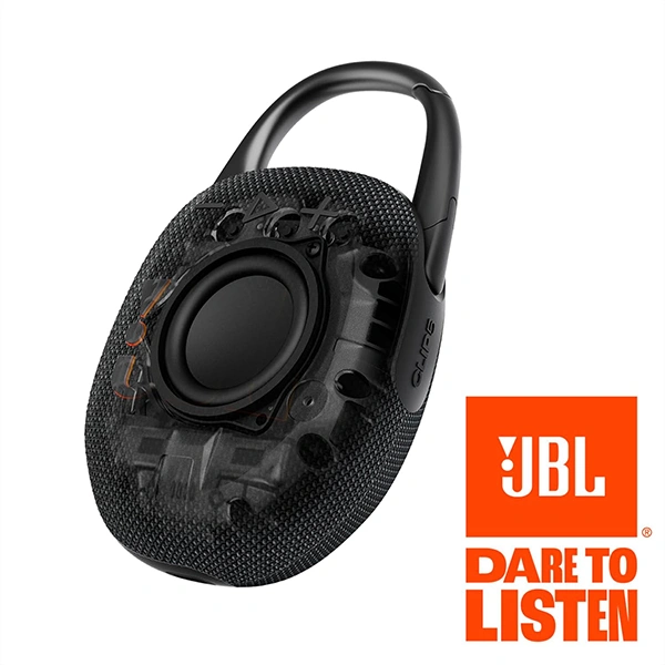 JBL Clip 5 Portable Bluetooth Speaker - Black - Black, New