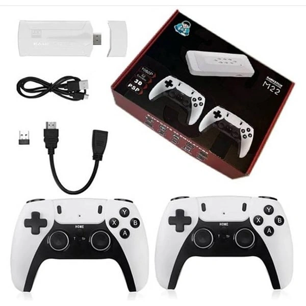 Generic M22 Game Stick Console - White, New