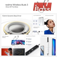 Realme Buds Wireless 3 In Ear Bluetooth Neckband - Pure Black - Black, New
