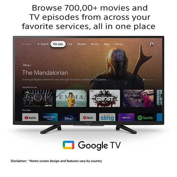 Sony Bravia KD-32W830K (32 inches) HD Smart TV-Black - Black, New