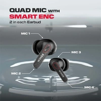 WINGS Wings Phantom 340 ANC Earbuds with Quad ENC Mic - Black - Black
