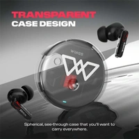 WINGS Wings Phantom 340 ANC Earbuds with Quad ENC Mic - Black - Black