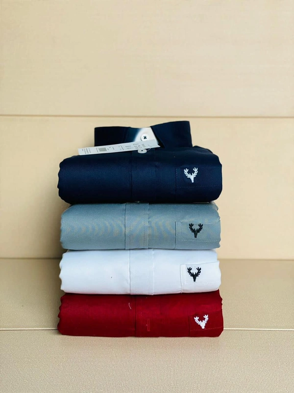 Allen Men's Plain Shirt Combo - Pack of 4 | Premium Cotton | Casual & Formal Wear