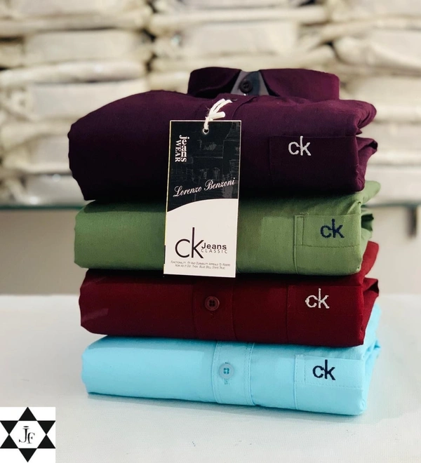 C k Men's Plain Shirt Combo - Pack of 4 | Premium Cotton | Casual & Formal Wear