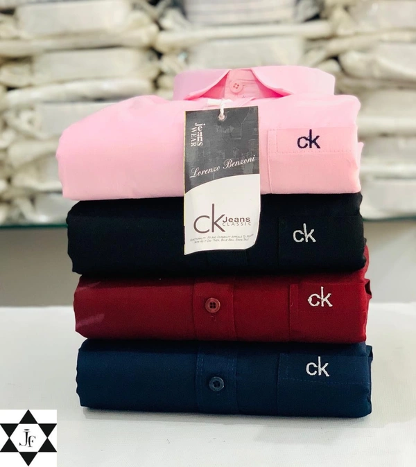 C k Men's Plain Shirt Combo - Pack of 4 | Premium Cotton | Casual & Formal Wear