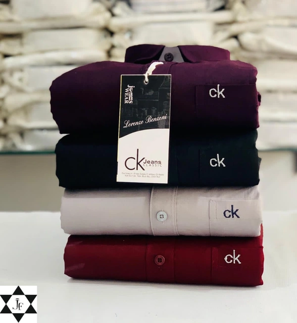 C k Men's Plain Shirt Combo - Pack of 4 | Premium Cotton | Casual & Formal Wear