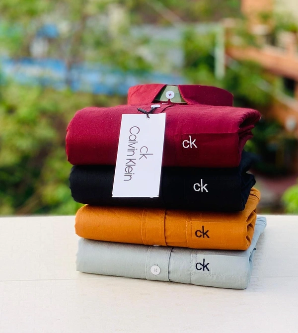 C k Men's Plain Shirt Combo - Pack of 4 | Premium Cotton | Casual & Formal Wear